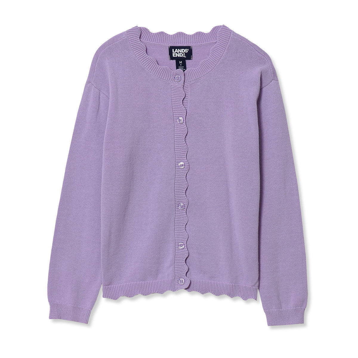Girls Scalloped Hem Cardigan