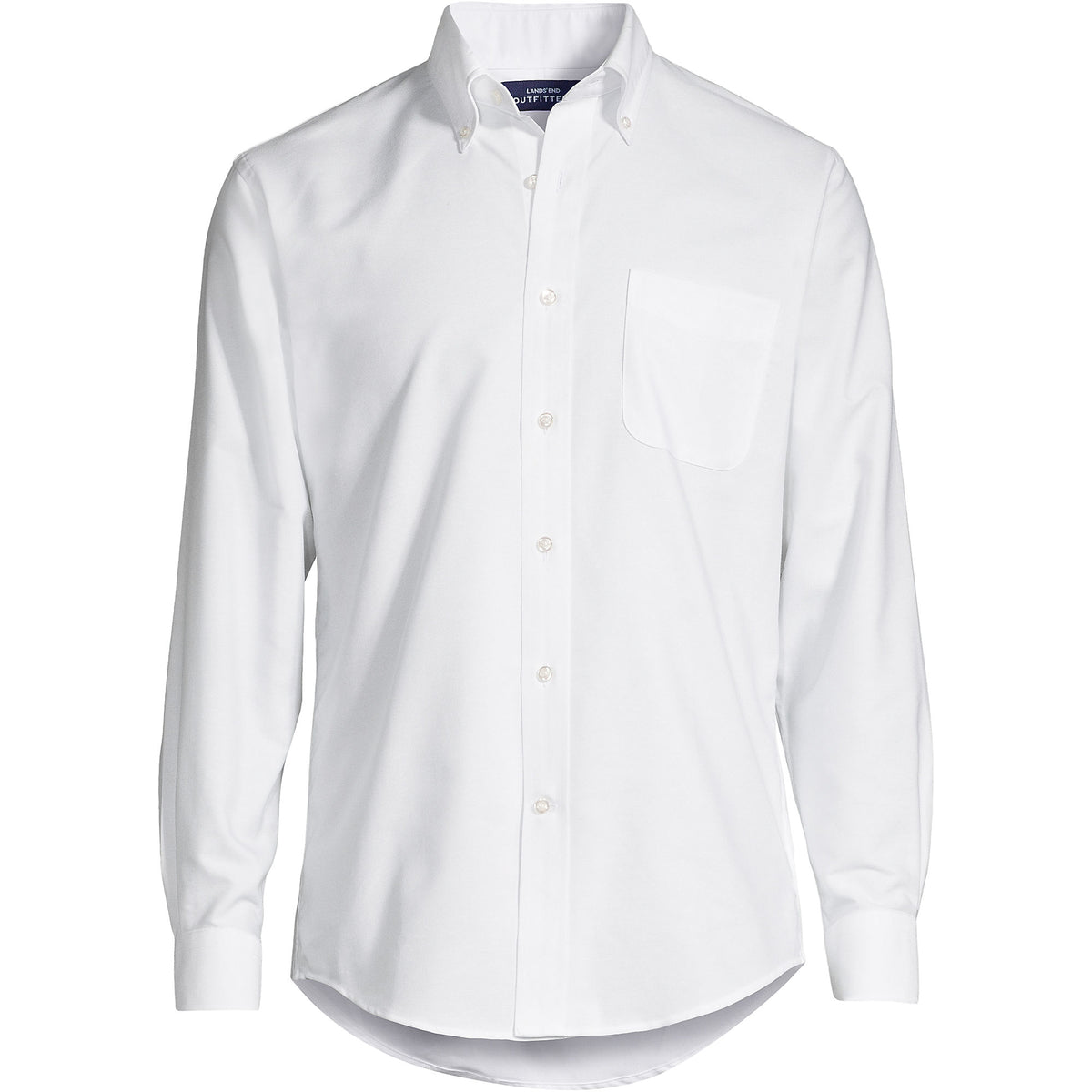 School Uniform Men's Big Long Sleeve Buttondown Pattern Oxford Shirt