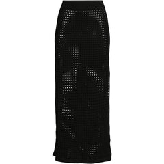 Women's Cotton Open Knit Maxi Swim Cover-up Skirt