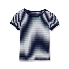 Girls Short Sleeve Pointelle Knit Tee