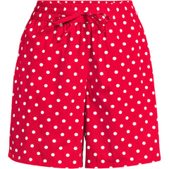 Women's Poplin High Rise Pull On 7" Shorts