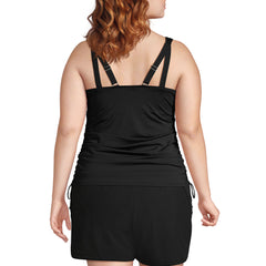 Women's Plus Size Chlorine Resistant Underwire Tankini Swimsuit Top