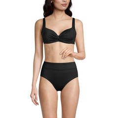 Women's Chlorine Resistant Twist Front Underwire Bikini Swimsuit Top
