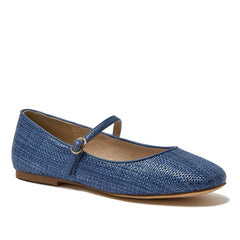 Women's Classic Raffia Mary Jane Flats