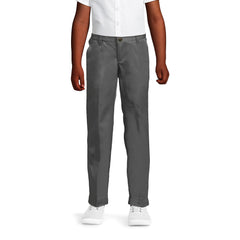 Girls Iron Knee Blend Plain Front Chino Pants