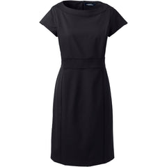 School Uniform Women's Plus Size Washable Wool Piped Sheath Dress