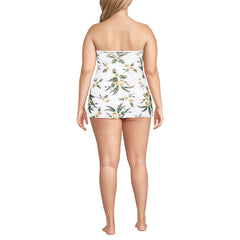 Women's Plus Size Ruched Multi-Way Mini Swim Dress Swimsuit