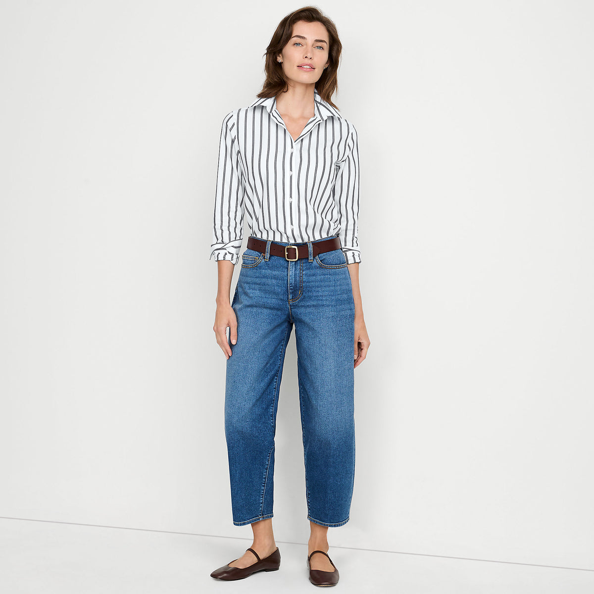 Women's Recover High Rise Barrel Leg Ankle Jeans