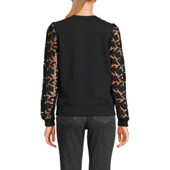 Women's Serious Sweats Lace Sleeve Sweatshirt