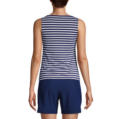Women's Mastectomy High Neck UPF 50 Sun Protection Modest Tankini Swimsuit Top