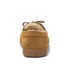 Men's Fuzzy Lined Lace Up Moccasin Slippers