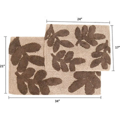 Chesapeake Monte Carlo Cotton Anti Skid 2 Piece Bath Rug Set