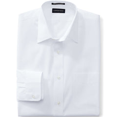 School Uniform Men's Big and Tall Long Sleeve Straight Collar Broadcloth Dress Shirt