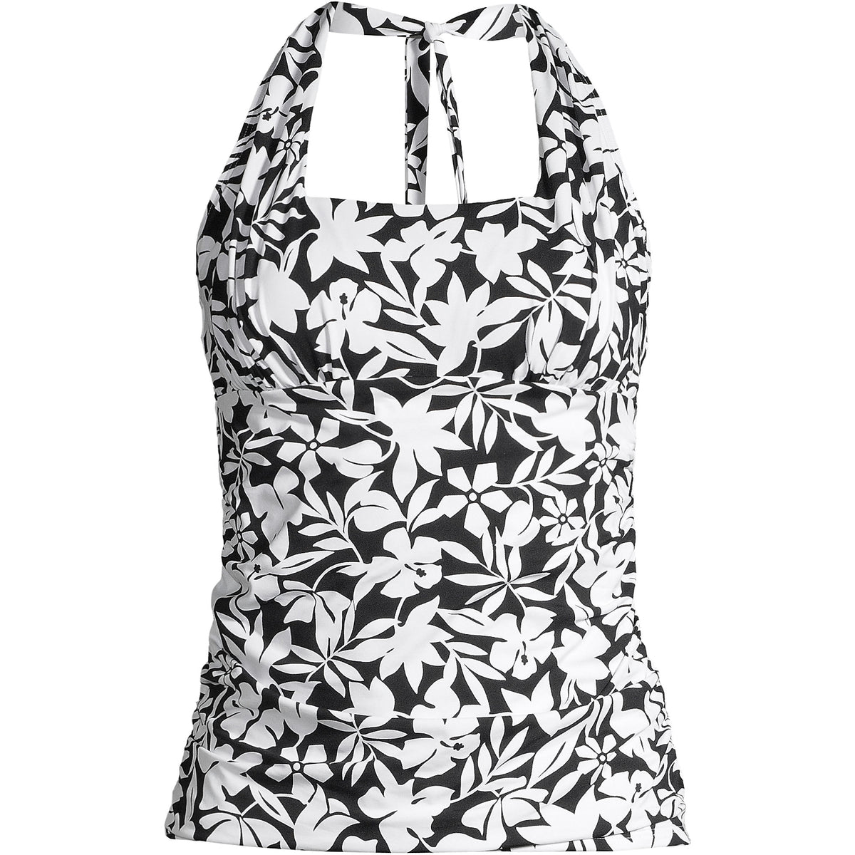 Women's Plus Size Chlorine Resistant Square Neck Halter Tankini Swimsuit Top