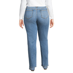Women's Plus Size Recover High Rise Straight Leg Blue Jeans