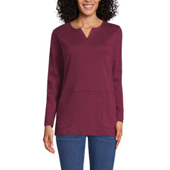 Women's Cotton Polyester Long Sleeve Tunic with Pockets