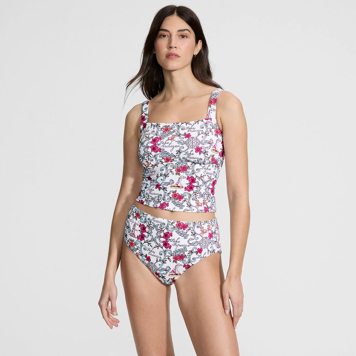 Women's Mastectomy LE x T and T The Tiffany Square Neck Midkini Set