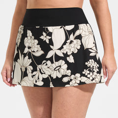 Women's Plus Size Pinchless Mini Swim Skort