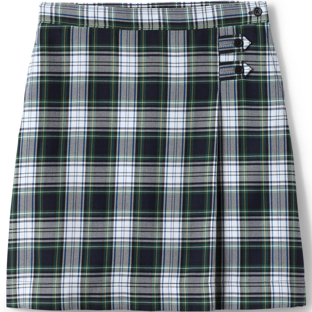 Girls Slim Plaid A-line Skirt Below the Knee