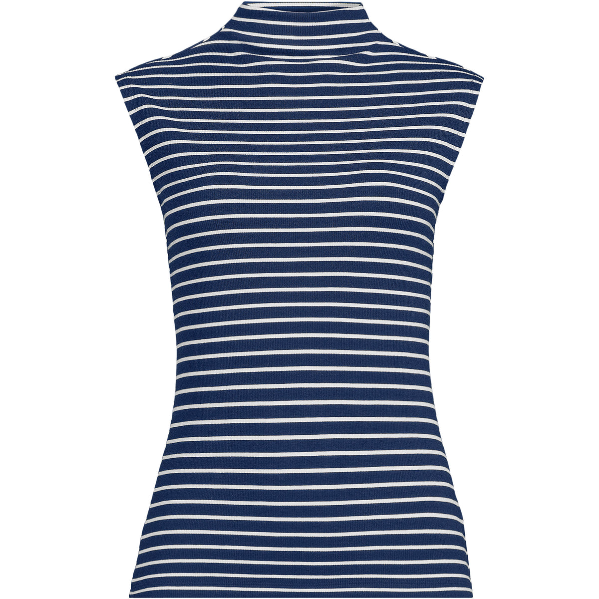 Women's Plus Size Cap Sleeve Drapey Rib Fitted Funnel Neck Tank