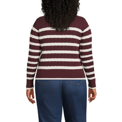 Women's Plus Size Drifter Modern Cable Crew Sweater