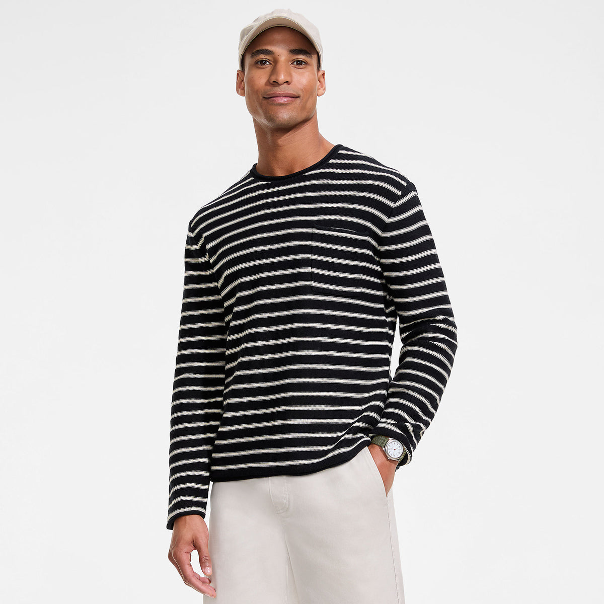 Men's Long Sleeve Cotton Rollneck Sweater