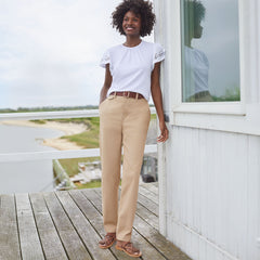 Women's Chino High Rise Rail Straight Leg Pants