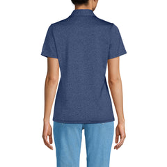 School Uniform Women's Rapid Dry Short Sleeve Space Dye Sport Neck Polo Shirt