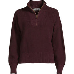 Women's Petite Drifter Shaker Wedge Quarter Zip Sweater