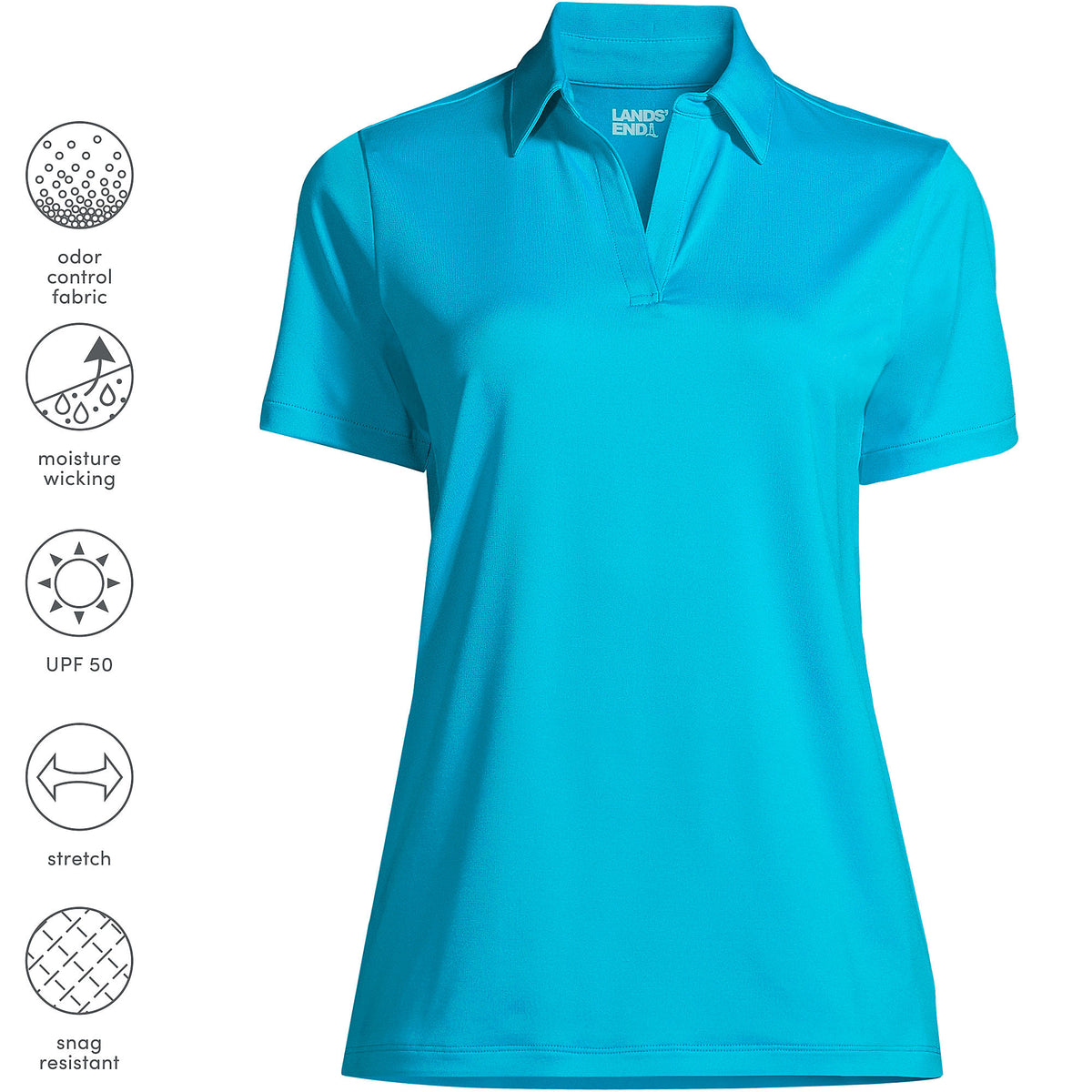 School Uniform Women's Short Sleeve Rapid Dry Sport Neck Polo Shirt