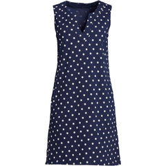 Women's Long Cotton Jersey Sleeveless Swim Cover-up Dress Print