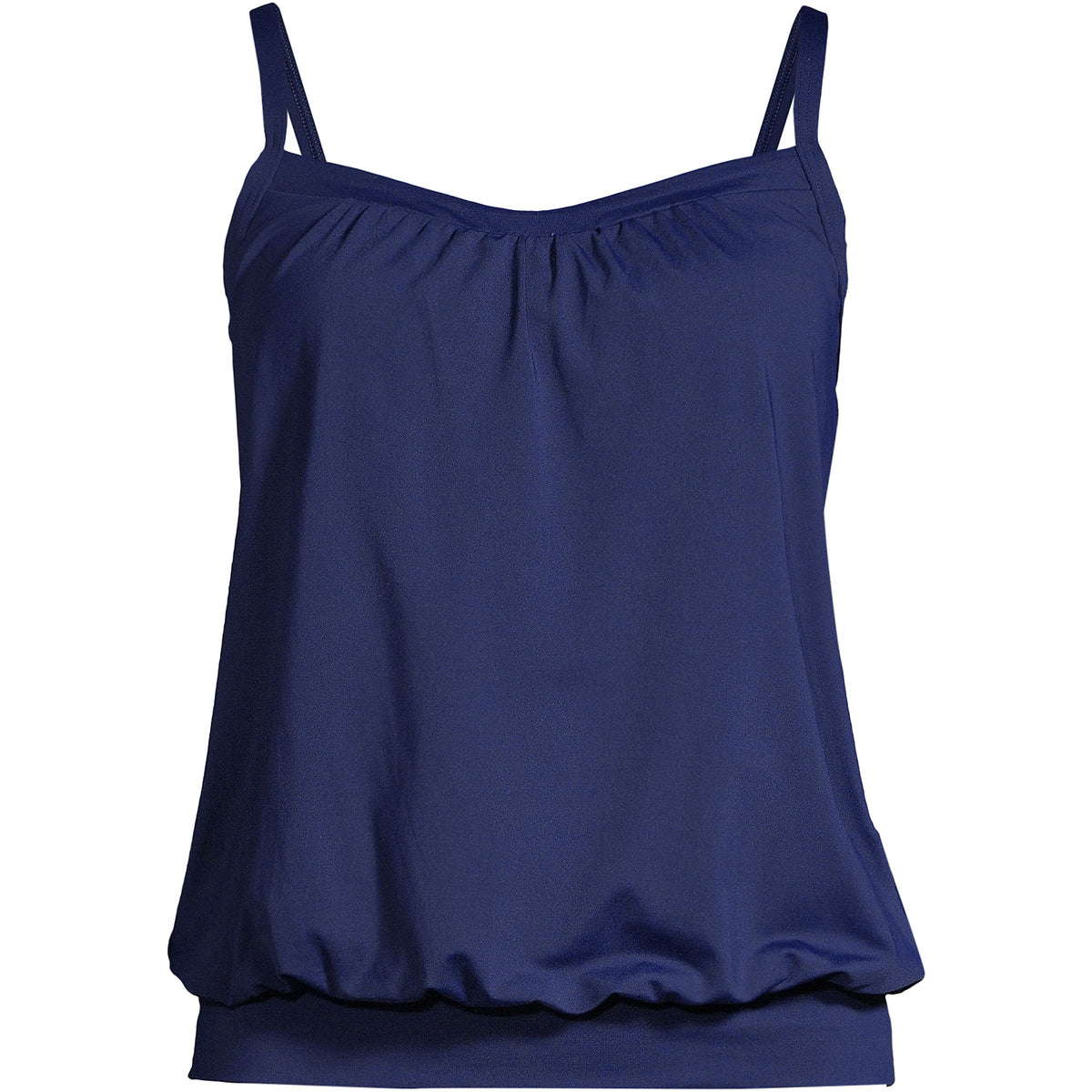 Women's DDD-Cup Chlorine Resistant Blouson Tankini Swimsuit Top