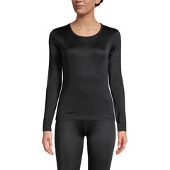 Women's Silk Interlock Long Sleeve Crewneck Long Underwear Top