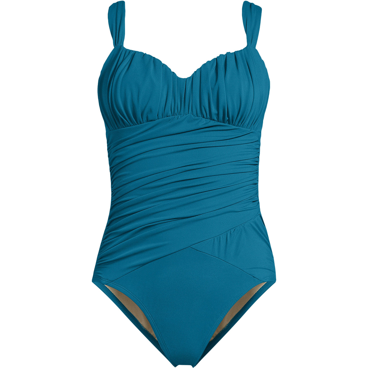 Women's Plus Size Slender Lite Sweetheart Shirred One Piece