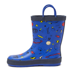 Kids Pull On Splash Rubber Rain Boots