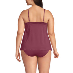 Women's Plus Size Tulip Hem Tankini Top