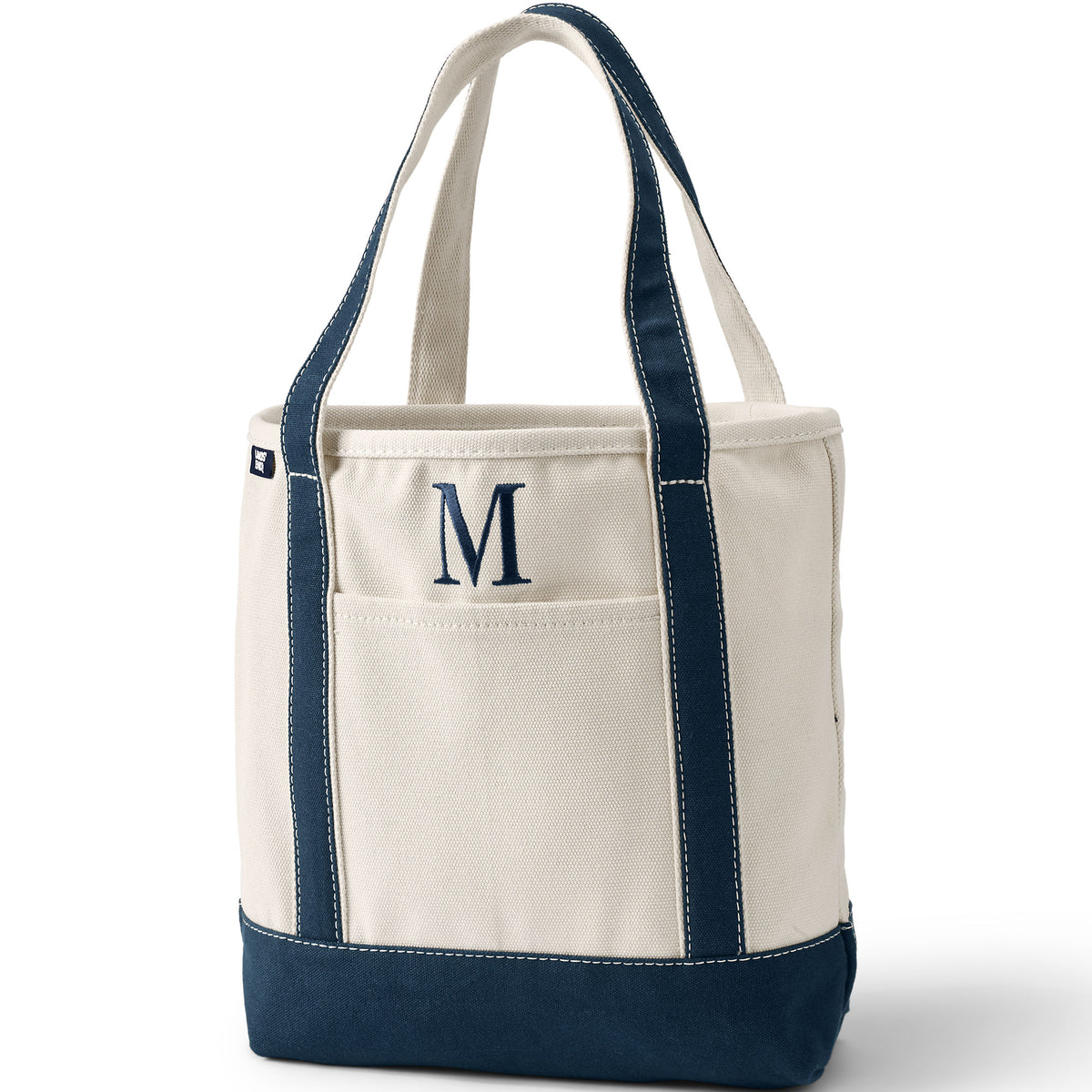 Pre-Monogrammed Letter M Canvas Tote Bag