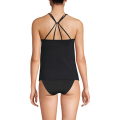 Women's Long Torso Tugless QuickDry Adjustable Strappy Back Tankini Top