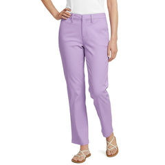 Women's Mid Rise Classic Straight Leg Chino Ankle Pants