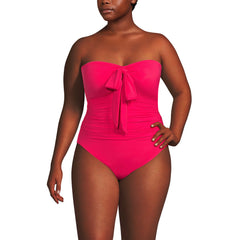 Women's Plus Size SlenderSuit Multi-Way Bandeau High Leg One Piece Swimsuit