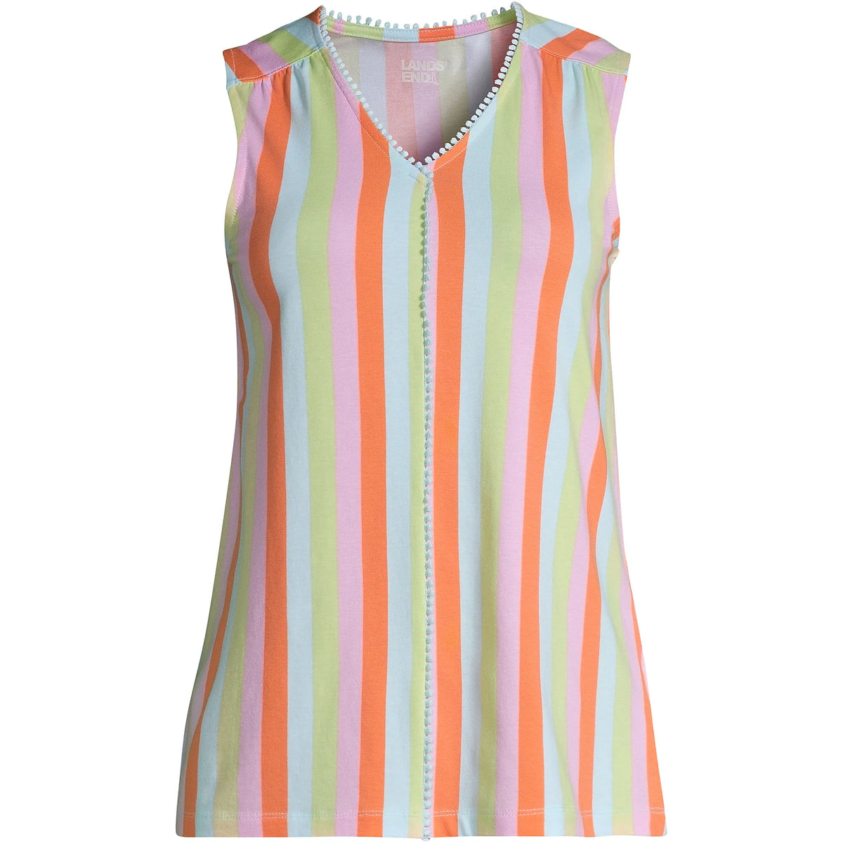 Women's Plus Size Light Weight Trimmed Tank Top