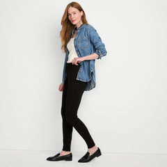 Women's Petite High Rise Ponte Polished Leggings