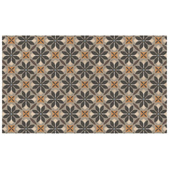 Matterly Skid Resistant Floral Mosaic Floor Mat