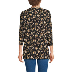 Women's Petite 3/4 Sleeve Cotton Supima Tunic