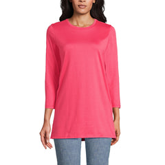 Women's Petite 3/4 Sleeve Cotton Supima Tunic