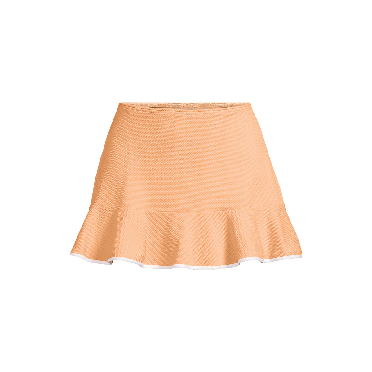 Women's Pique Ruffle Hem Mini Swim Skirt