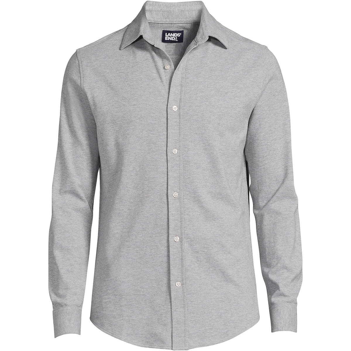 Men's Long Sleeve Knit Oxford Shirt