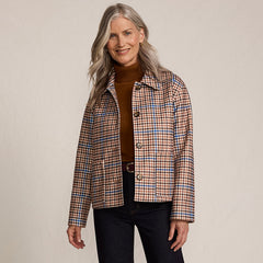 Women's Petite Heritage Brushed Print Shirt Jacket