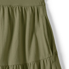 Women's Petite Cotton Jersey Tiered Mini Dress