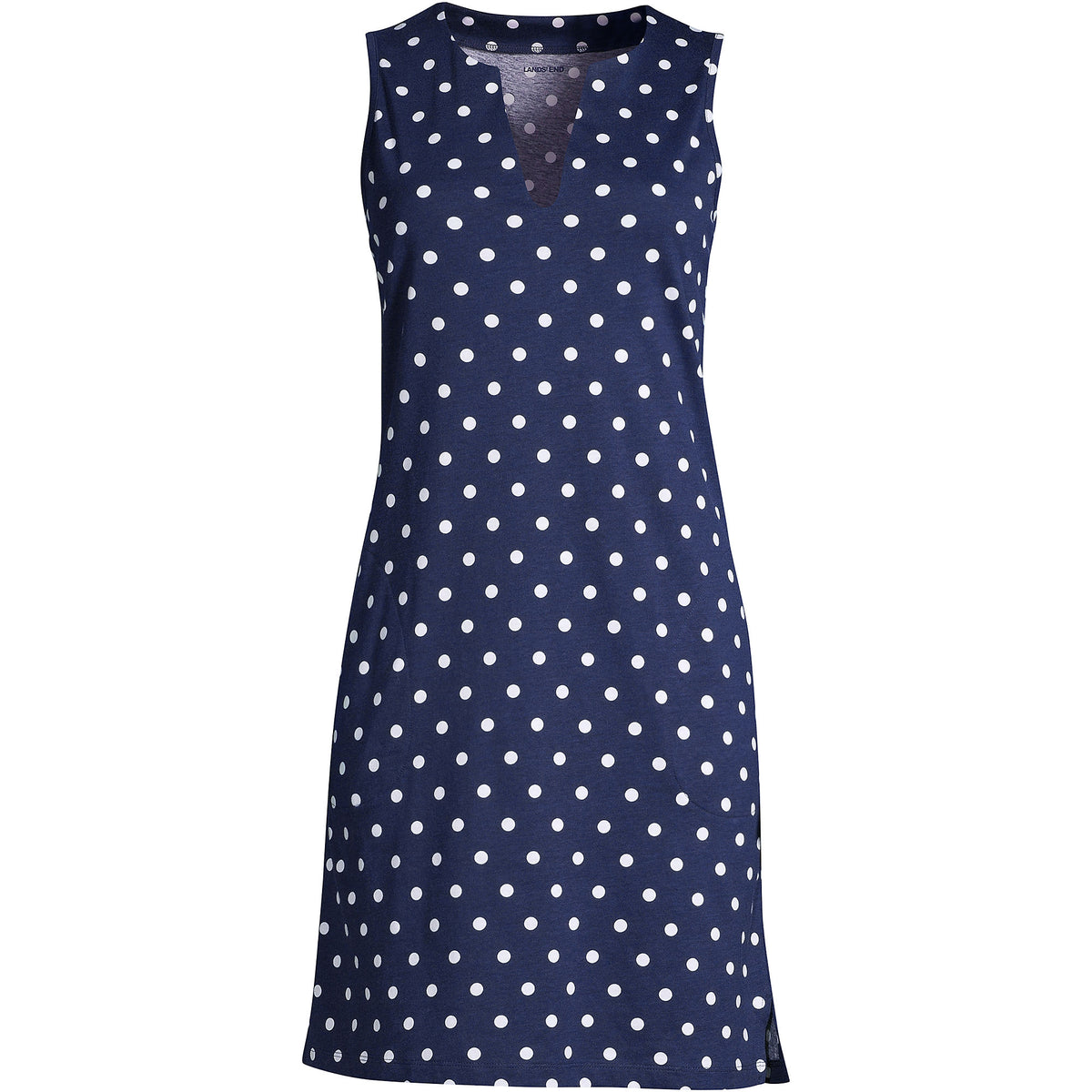 Women's Cotton Jersey Sleeveless Swim Cover-up Dress Print